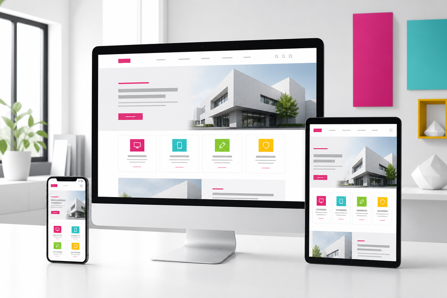 Création d’un site responsive sur ordinateur, tablette et mobile